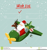 Santa Claus Christmas List Clipart Image