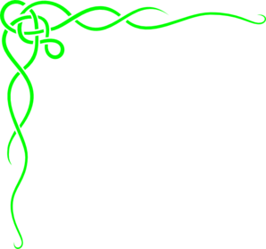 Green Scroll Ribbon Border Clip Art