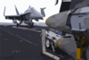 An F/a-18 Hornet Is Tied Down On The Bow Of The Flight Deck Aboard The Aircraft Carrier Uss Harry S. Truman (cvn 75). Clip Art