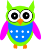 Green Turquoise Owl Clip Art