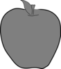 Apple Grey  Clip Art