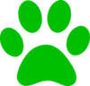 Green Paw Print Clip Art