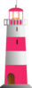 Pink And White Lighthouse Clip Art
