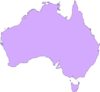 Australia Purple Map Clip Art
