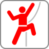 Red Stick Man Climber Clip Art
