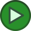 Green Plain Play Button Icon  Clip Art