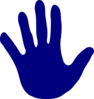 Hand Blue Left Clip Art