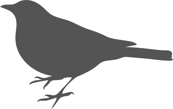 Bird Outline Gray Clip Art at Clker.com - vector clip art online