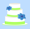 Cake Blue And Green Small Clip Art