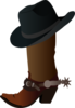 Cowboy Boot And Hat Clip Art