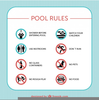 Swimming Pool Rules Clipart Image