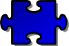 Blue Jigsaw Piece Clip Art