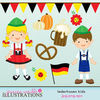 German Lederhosen Clipart Image