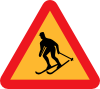 Skiier Sign Clip Art
