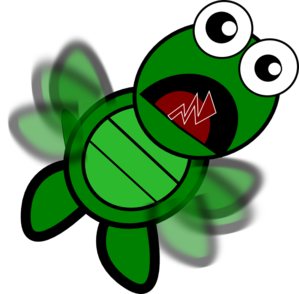 Turtle Flapping Clip Art