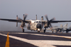 C-2 Greyhound  Makes An Arrested Landing On The Flight Deck Aboard Uss Harry S. Truman (cvn 75). Image