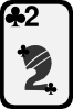 Two Of Clubs Clip Art