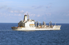 The Military Sealift Command Ship Usns Leroy Grumman (t-ao 195) Passes The Port Side Of Harry S. Truman Before Conducting An Underway Replenishment (unrep). Image