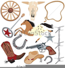 Cowboy With Spurs Clipart Image
