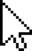 Pixelated Cursor Arrow Clip Art