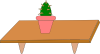 Cactus In Pot On A Table Clip Art