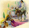 Jesus Enters Jerusalem Clipart Image