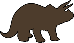 Brown Triceratops Clip Art
