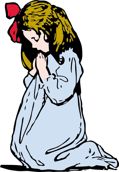 Girl Praying Clip Art at Clker.com - vector clip art online, royalty