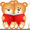 Teddy Bear Reading Clipart Image