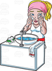 Free Clipart Female Table Image