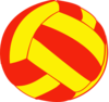 Red And Yellow Volleyball Clip Art