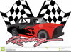 Car Racing Flags Clipart Image