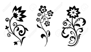 Black And White Rose Clipart Image