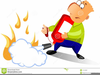 Clipart Of Man Using Fire Extinguisher Image