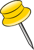 Pin - Yellow Clip Art