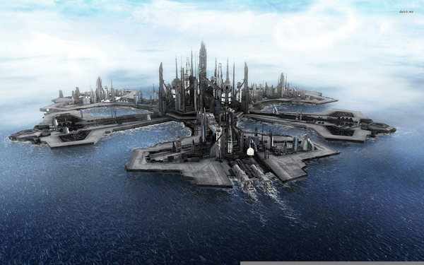 Atlantis City Wallpaper | Free Images at Clker.com - vector clip art