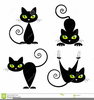 Free Black And White Kitten Clipart Image