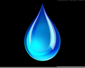 Water Drop Black And White Clipart Image