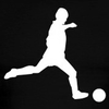 White Soccer Player Silhouette T Shirts Short Sleeve Image