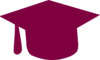 Maroon Grad Cap Clip Art