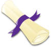 Purple Diploma Clip Art