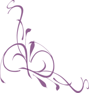 Purple Floral Swirl Clip Art