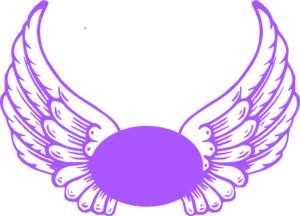 Purple And Purple Guardian Angel Wings Clip Art