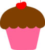 Cupcake With Cherry Clip Art