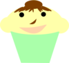 Cupcake Greenn Clip Art