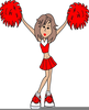 Funny Cheerleader Clipart Image