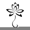 Hawaiian Flower Clipart Black And White Image