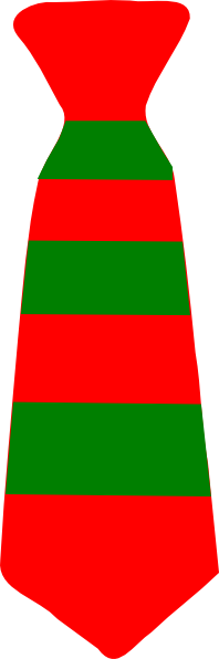 Christmas Neck Tie Striped Green And Red Clip Art at Clker.com - vector