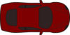 Maroon Car - Top View Clip Art
