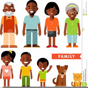African American Parents Clipart Image